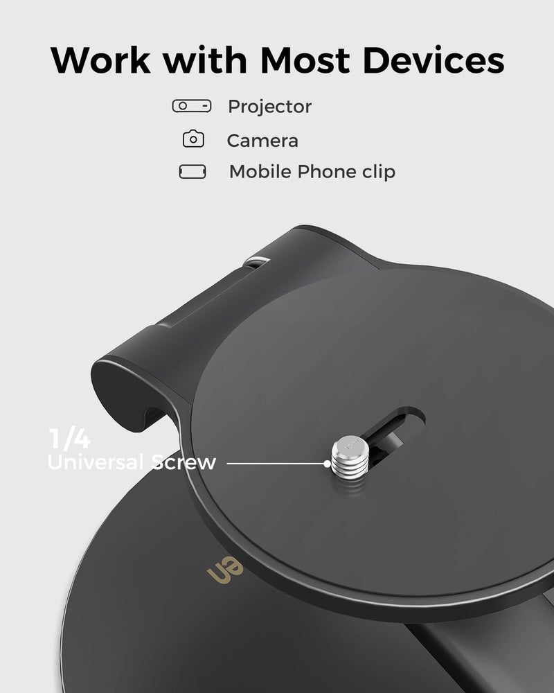 Aurzen Projector Foldable Stand, Ultra-Compact with Easy Setup, 180° Rotation, Compatible with TMY, HAPPRUN, Yaber, Epson & Most Projectors (¼-Inch Screw, Only Stand) - Image 5